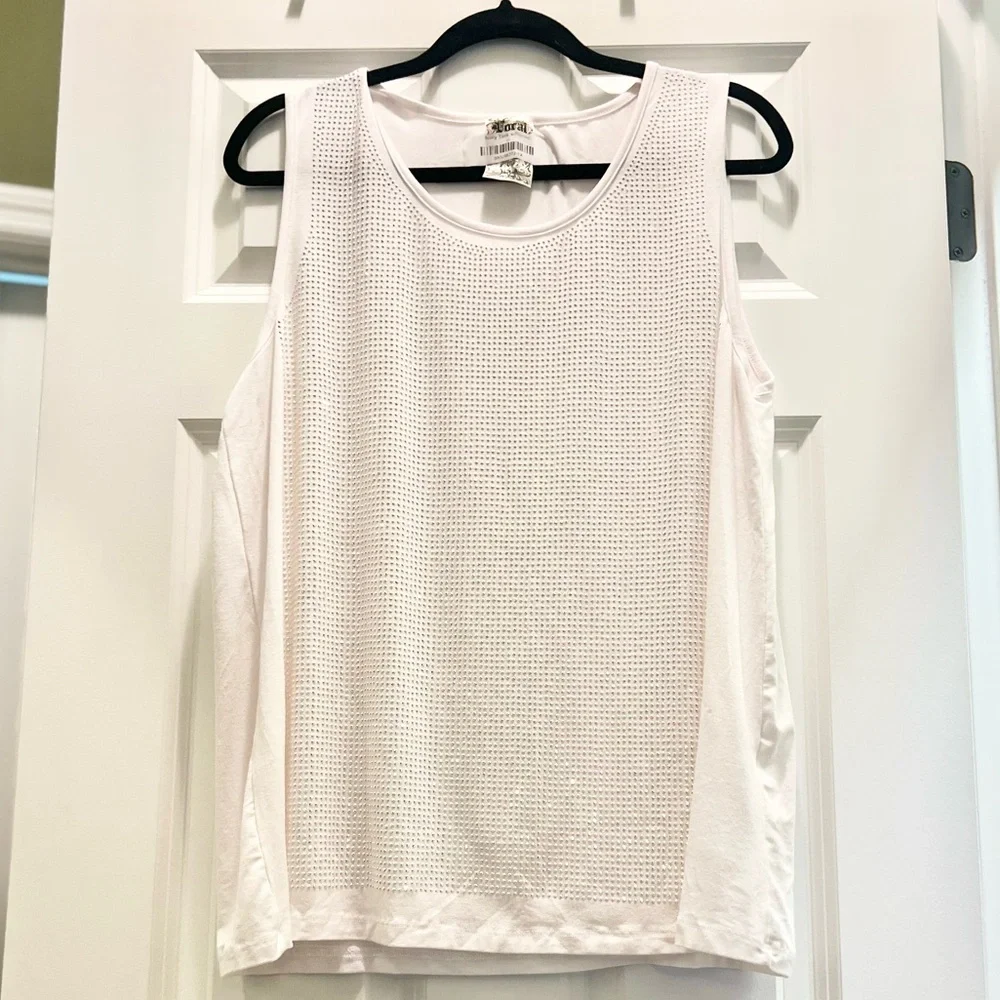 3/$19 NWT Vocal USA embellished shimmer sleeveless tank top blouse - Picture 11 of 16